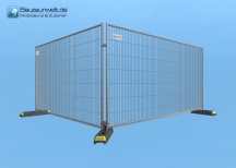 BAUZAUNWELT 10er Set 15,5 kg Mobilzaun engmaschig - Betonfuß und Verbinder