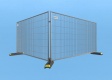 BAUZAUNWELT 10er Set 15,5 kg Mobilzaun engmaschig - Betonfuß und Verbinder