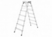 Hailo D60 StandardLine Doppelstufenleiter mit rutschsicheren geriffelten 2x7 Stufen