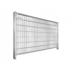 5er Set 14 Kg Bauzaun EUTOP Exklusiv - mit Betonsockel | Bauzaunwelt