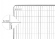 BAUZAUNWELT 15,5 kg 3,5 x 2,0 m Mobilzaun Round Top - Rundrahmen - extra stabil