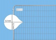 BAUZAUNWELT 15,5 kg 3,5 x 2,0 m Mobilzaun Round Top - Rundrahmen - extra stabil