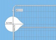 BAUZAUNWELT 15,5 kg 3,5 x 2,0 m Mobilzaun Round Top - Rundrahmen - extra stabil
