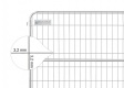 BAUZAUNWELT 15,5 kg 3,5 x 2,0 m Mobilzaun Round Top - Rundrahmen - extra stabil