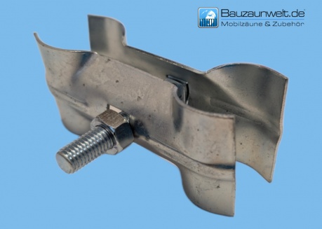 Bauzaun Verbinder - Bauzaunschelle 1,7 mm - zum verschrauben von Mobilzäunen