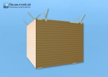 Holzbauzaunplatte aus 20 mm starkem Masivholz