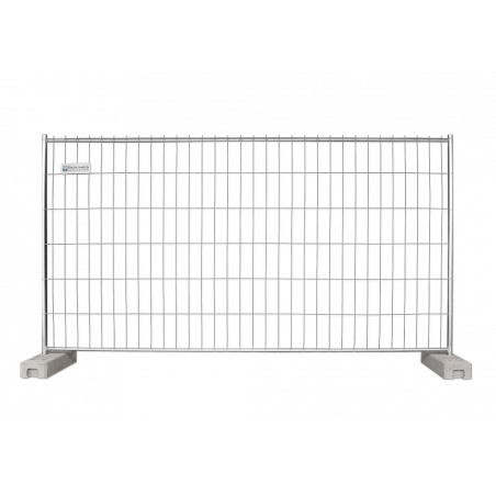 Bauzaun 13 kg EUTOP inkl. PE Fuß 16 kg und Verbinder 20er Set