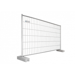 Clôture de chantier EUTOP 13 kg avec base PE 16 kg et connecteurs (kit de 20 pièces)