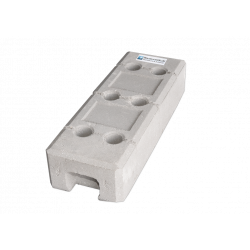 Bauzaun 14 kg EUTOP inkl. PE-Sockel 16 kg und Verbinder 20er Set