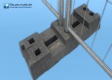 BAUZAUNWELT 35er Set 11 kg 3,5 x 1,2 m Mobilzaun - Betonfuß und Verbinder