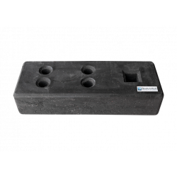 5er Set 14 Kg Bauzaun EUTOP Exklusiv - mit Betonsockel | Bauzaunwelt