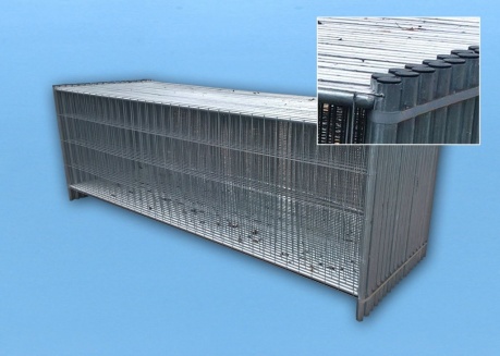 BAUZAUNWELT 35er Set 11 kg 3,5 x 1,2 m Mobilzaun - Betonfuß und Verbinder