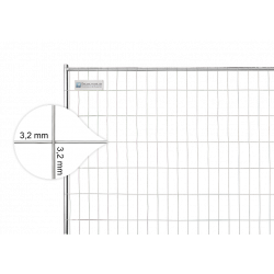 5er Set 14 Kg Bauzaun EUTOP Exklusiv - mit Betonsockel | Bauzaunwelt