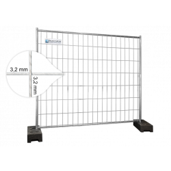 20er Set Mobilzaun 2,20m x 2,00m 11 kg extra stabil - 16 kg PE Fuß