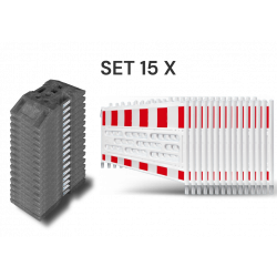 15er Schrankenzaun Set Schweiz — 32m Absturzsicherung | Bauzaunwelt