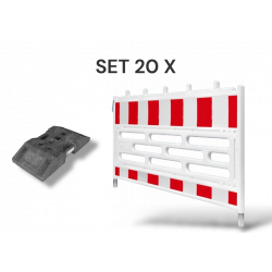 20er Set Schrankenzaun nach TL inkl. K1 Fussplatten