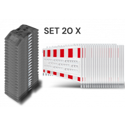 20er Set Schrankenzaun nach TL inkl. K1 Fussplatten