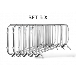 5er Absperrgitter Set Schweiz — Mannheimer Gitter | Bauzaunwelt