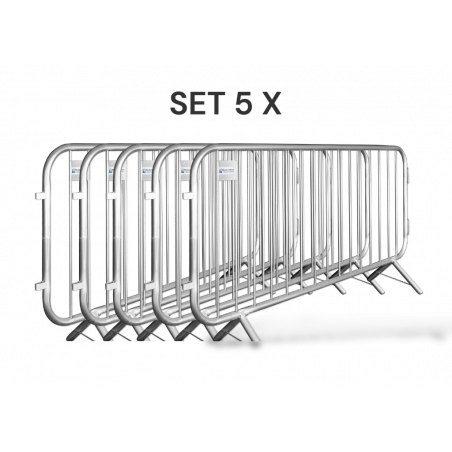 5er Absperrgitter Set Schweiz — Mannheimer Gitter | Bauzaunwelt