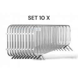 10er Absperrgitter Set Schweiz — 23m Mannheimer Gitter | Bauzaunwelt