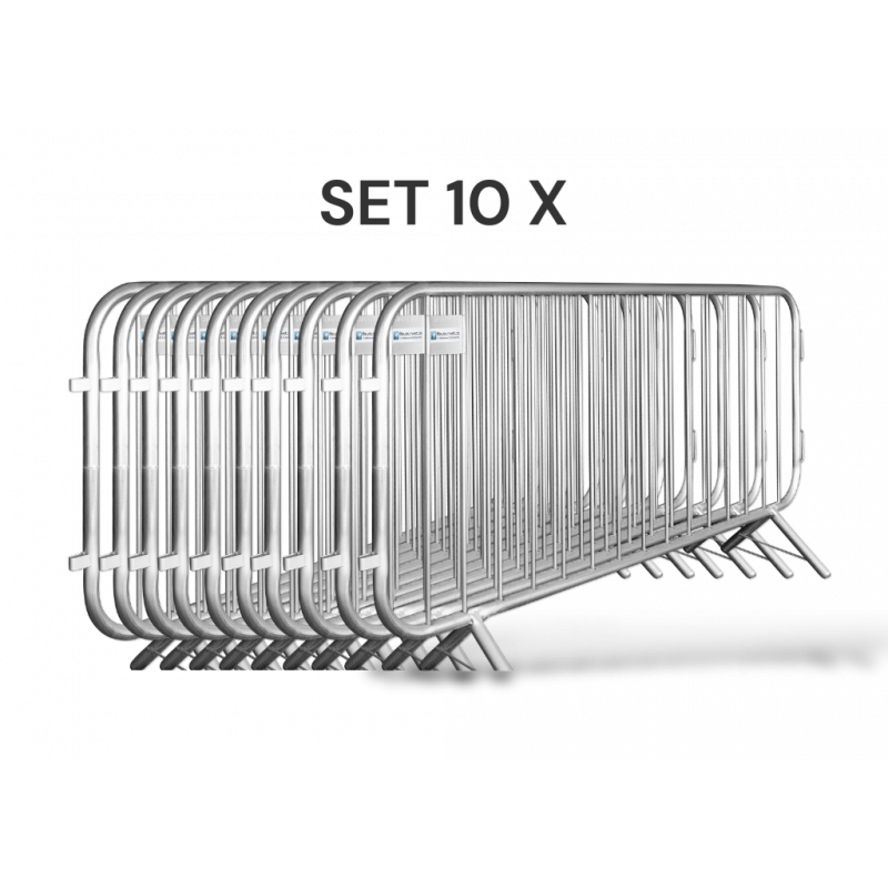 10er Absperrgitter Set Schweiz — 23m Mannheimer Gitter | Bauzaunwelt