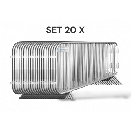 20er Absperrgitter Set Schweiz — 46m Mannheimer Gitter | Bauzaunwelt