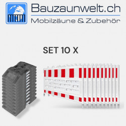 10er Schrankenzaun Set Schweiz — 21m Absturzsicherung | Bauzaunwelt ℹ  67 Zeichen ✓