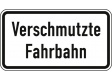 Verkehrszeichen Verschmutzte Fahrbahn