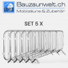 Set di 5 cancelli a sbarra - Mannheimer Gitter Economy 2,30 m - 10 kg - zincati
