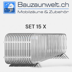 Set di 10 cancelli a barriera - Mannheimer Gitter Economy 2,30 m - 10 kg - zincati