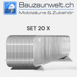 Set di 15 cancelli a barriera - Mannheimer Gitter Economy 2,30 m - 10 kg - zincati