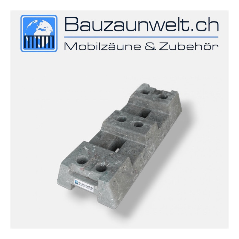 Base de clôture de construction PE 16 kg - produite de manière durable à partir de PE recyclé