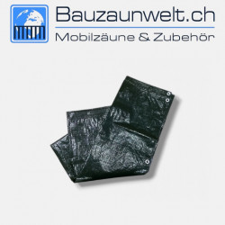 Bauzaunplane schwarz - Sichtschutz für Mobilzaun | Bauzaunwelt