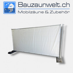 Bauzaunplane weiss - Sichtschutz für Mobilzaun | Bauzaunwelt