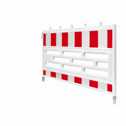 10er Set Schrankenzaun ink. K1 Fussplatte Rot